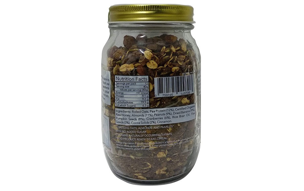 TheNibbleBox Quinoa Cruise Granola    Glass Jar  350 grams